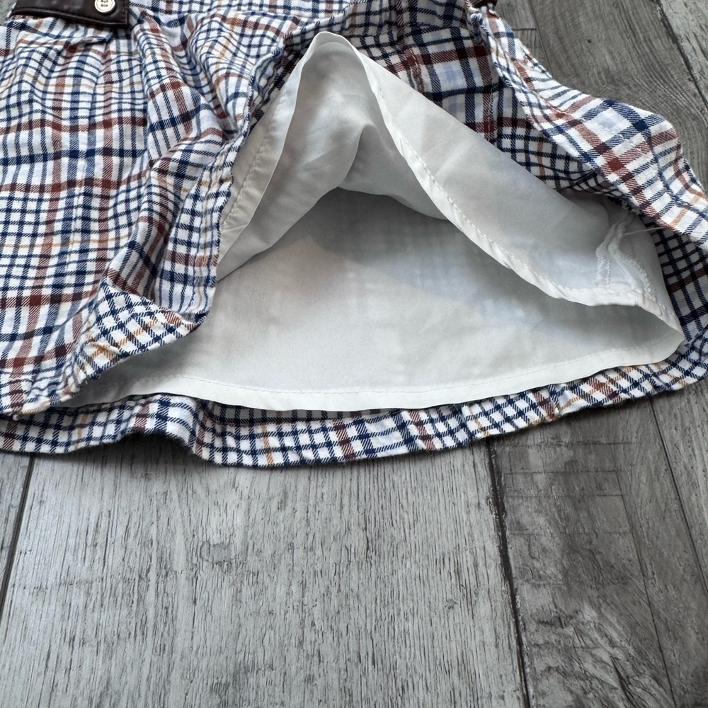 Janie & Jack Moonlight Blue Brown Plaid Schoolgirl Skirt Preppy Pleated 3 - Picture 4 of 9